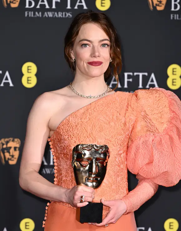 2024 EE BAFTA Film Awards - Winners Room Emma Stone, Leading Actress, Poor Things at the 2024 EE BAFTA Film Awards, Roya