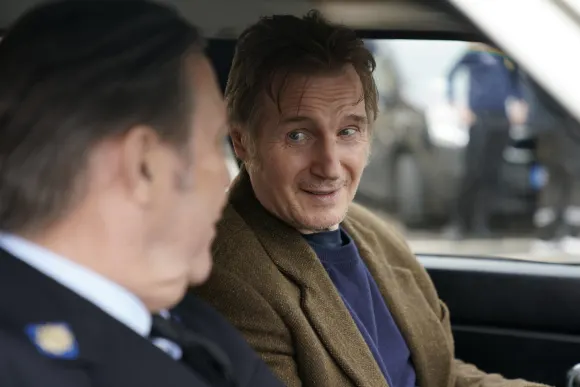 Liam Neeson and Ciaran Hinds Ireland. Liam Neeson and Ciaran Hinds in the (C)Netflix film : In the Land of Saints and Si