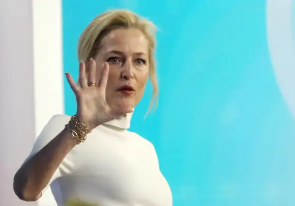 NEW YORK, NY- APRIL 3: Gillian Anderson seen on NBC s Today Show on April 03, 2024 in New York City. Copyright: xRWx