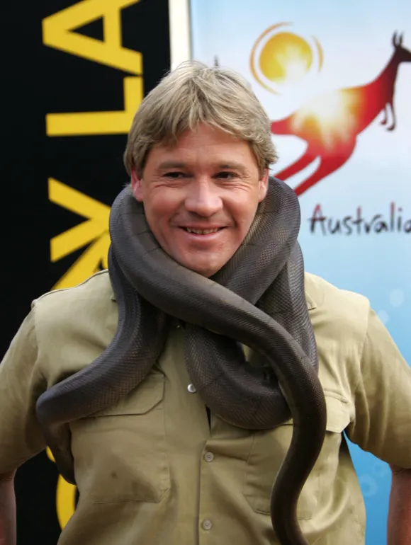 GDAY LA AUSTRALIA WEEKS AUSSIE TRAVEL EXPO LA STEVE IRWIN AT A PERFOMANCE FOR GDAY LA AUSTRALIA WEEKS AUSSIE TRAVEL EXPO