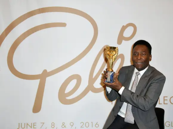 Pelé The Collection press view, London, Britain - 1 June 2016 Pelé, football legend and three time World Cup Champion of