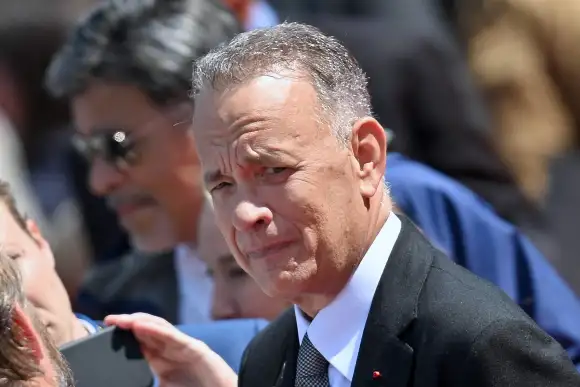 DDay International Ceremony Omaha Beach USHISTORYWWIIDDAYANNIVERSARY Tom Hanks, during the US ceremony marking the 80th