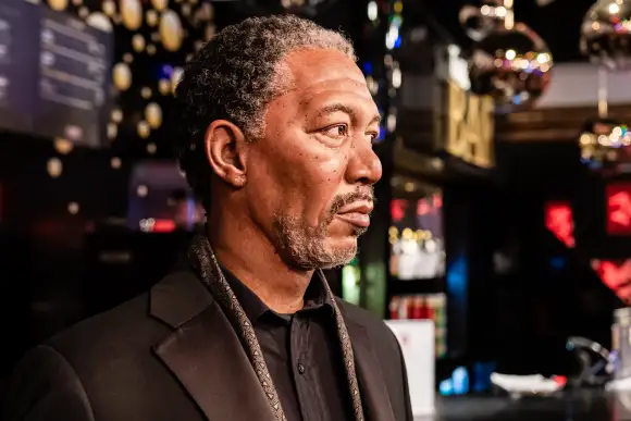 London, England, UK - January 2, 2020: Waxwork statues of Morgan Freeman Created by Madam Tussauds in 1884, Madame Tussa