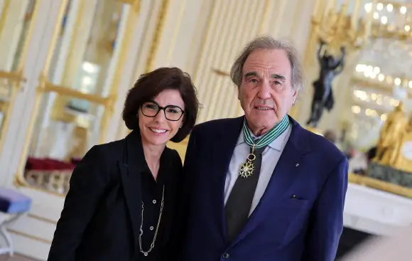 Semi Exclusive Oliver Stone was elevated to the rank of Commander of the Order of Arts and Letters by Culture Minister R