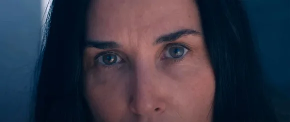 The Substance USA. Demi Moore in The Substance - ((c)Working Title/Mubi) - a 2024 horror film written and directed by Co