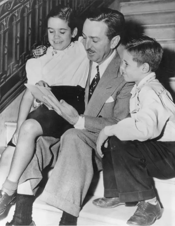 Orig. caption... REDS WANTED MICKEY AND DONALD ON PARTY LINE. Washington, D.C. Walt Disney, famed creator of Mickey Mous