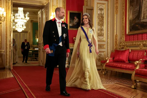 Princess Kate and Prince William at the state banquet