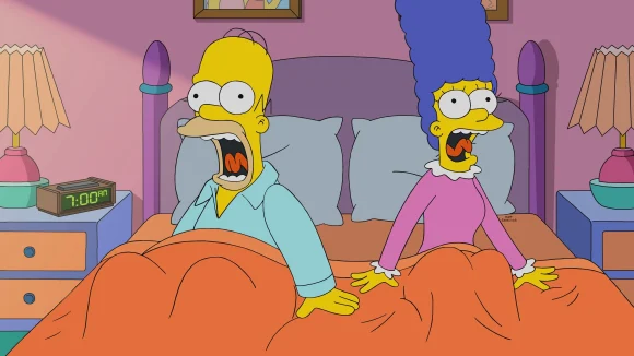 RECORD DATE NOT STATED THE SIMPSONS, from left: Homer Simpson (voice: Dan Castellaneta), Marge Simpson (voice: Julie Kav