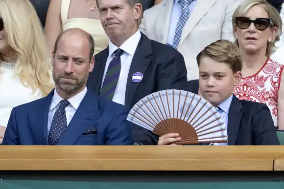 Prince William and Prince George at the Wimbledon Men's Final