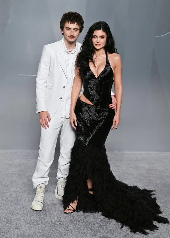 Timothée Chalamet and girlfriend Kylie Jenner at the 2026 Oscars.