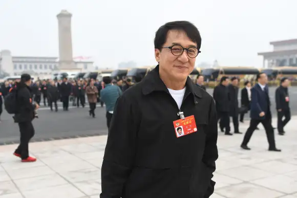 Jackie Chan en Pekín, en marzo de 2019
