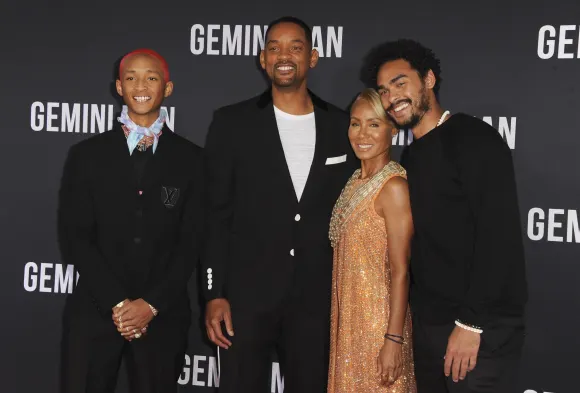 Jaden Smith, Will Smith, Jada Pinkett Smith and Trey Smith.