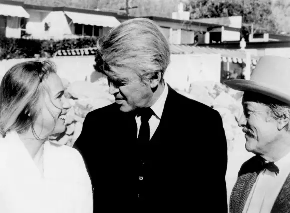 James Stewart and Strother Martin