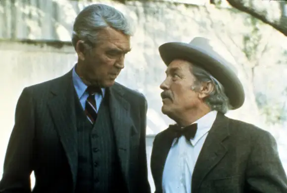 James Stewart and Strother Martin