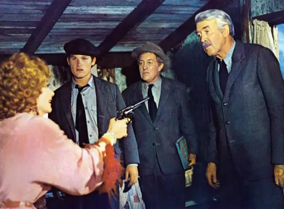 James Stewart and Strother Martin