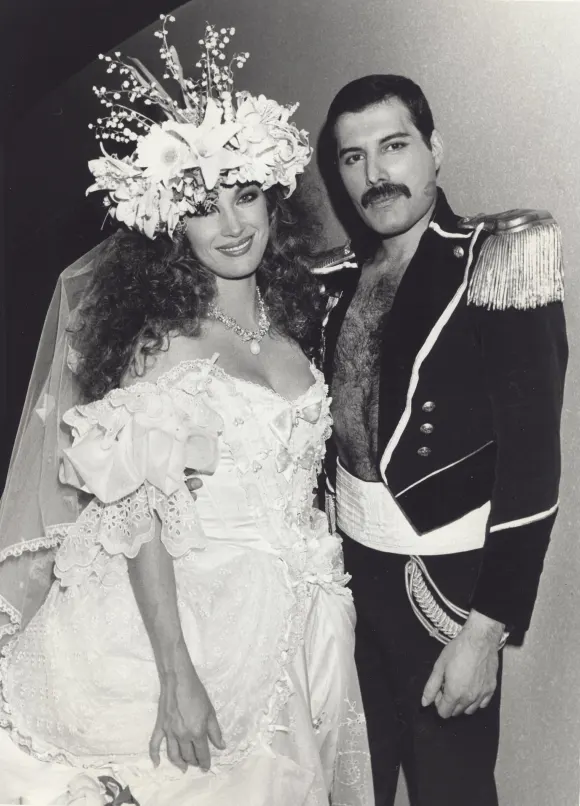 Jane Seymour and Freddie Mercury