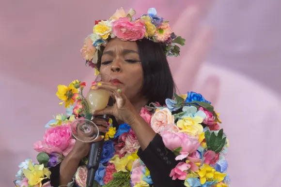 Janelle Monae performs at Glastonbury Festival 2024 Sunday - Worthy Farm, Pilton, Glastonbury American singer-songwriter