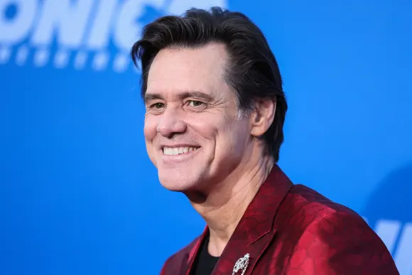 Canadian-American actor Jim Carrey arrives at the Los Angeles Premiere Screening Of 'Sonic The Hedge