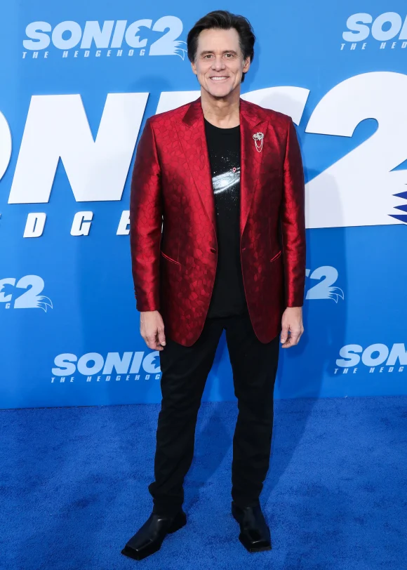 Canadian-American actor Jim Carrey arrives at the Los Angeles Premiere Screening Of 'Sonic The Hedge