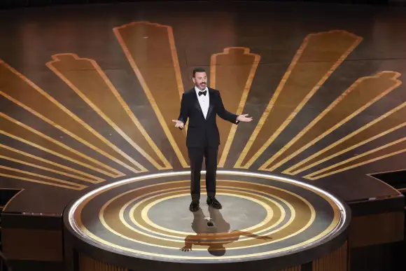 March 12, 2023, Hollywood, CA, United States: Jimmy Kimmel opens the 95th Academy Awards in the Dolby Theatre on March 1