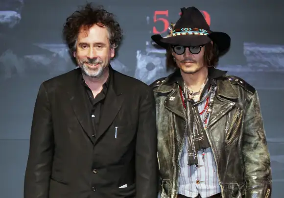 May 13 2012 Tokyo Japan Director TIM BURTON and Actor JOHNNY DEPP attend a news conference for