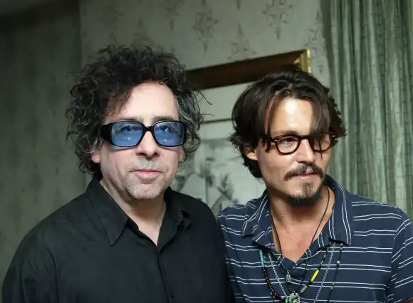 September 24 2005 Tim Burton and Johnny Depp promoting The Corpse Bride at the Toronto Film Festi