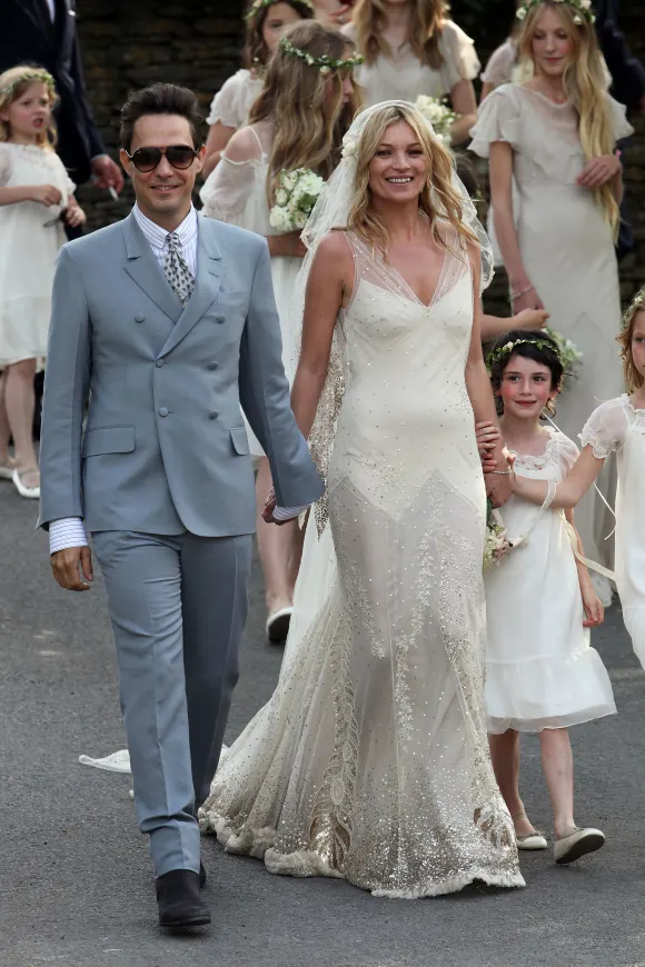 Kate Moss and ex-husband Jamie Hince at their July 2011 wedding