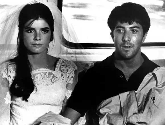 Katharine Ross and Dustin Hoffman in 'The Graduate'