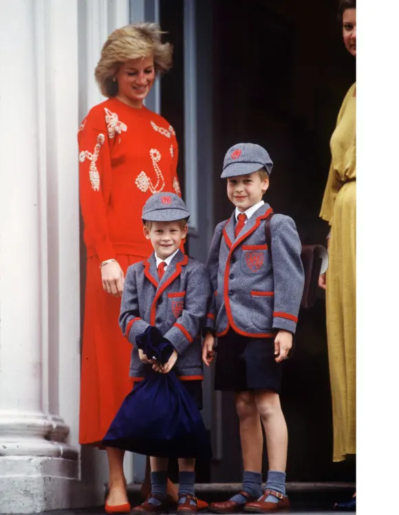 Lady Diana, Prince Harry, and Prince William