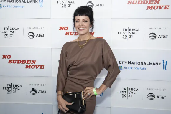 Lily Allen attends the premiere of 'No Sudden Move' during 2021 Tribeca Festival on June 18, 2021.