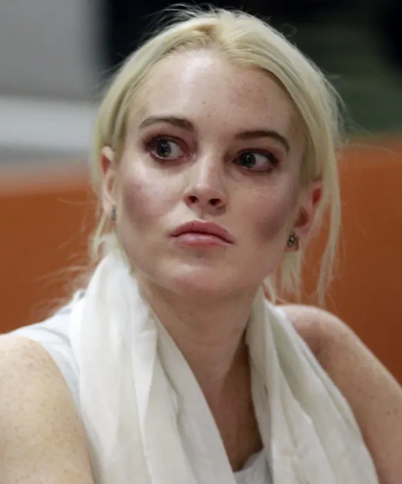 Lindsay Lohan in the courtroom at the 2011 trial