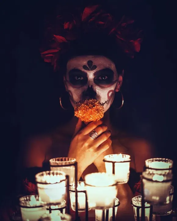 Carmen Goett vestida de catrina