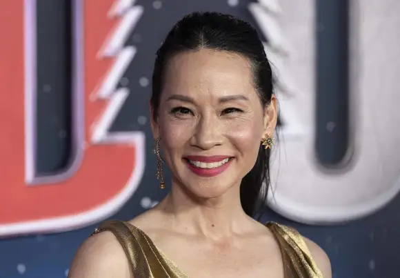 November 11, 2024, New York, New York, USA: Lucy Liu wearing dress by Marchesa attends US premiere of Amazon Red One at