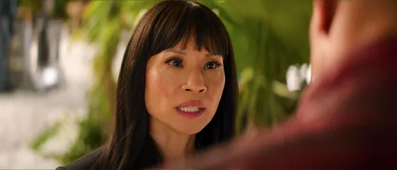 Red One RED ONE - FILM STILLS. 2024 . USA. Lucy Liu in Red One - (c)Warner Bros - is a 2024 American Christmas action-ad