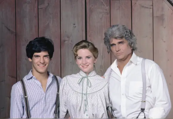 Matthew Layorteaux, Melissa Gilbert and Michael Landon in 1982.