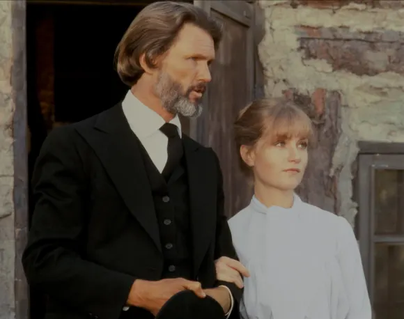 Kris Kristofferson and Isabelle Huppert in 'Heaven's Gate'