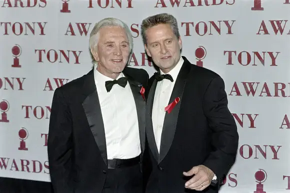 Kirk Douglas and Michael Douglas