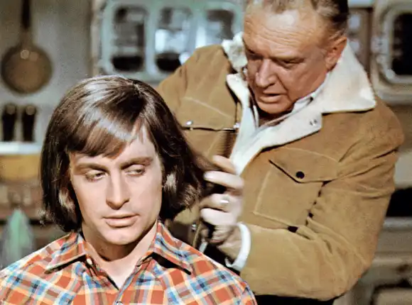 Michael Douglas and Arthur Kennedy in 'Hail, Hero!'