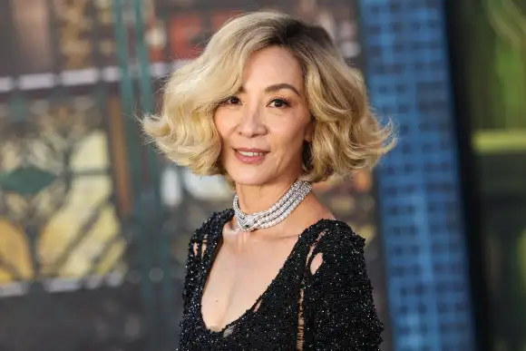 Wicked Premiere - LA Michelle Yeoh wearing Balenciaga FW24 Couture arrives at the Los Angeles Premiere Of Universal Pict