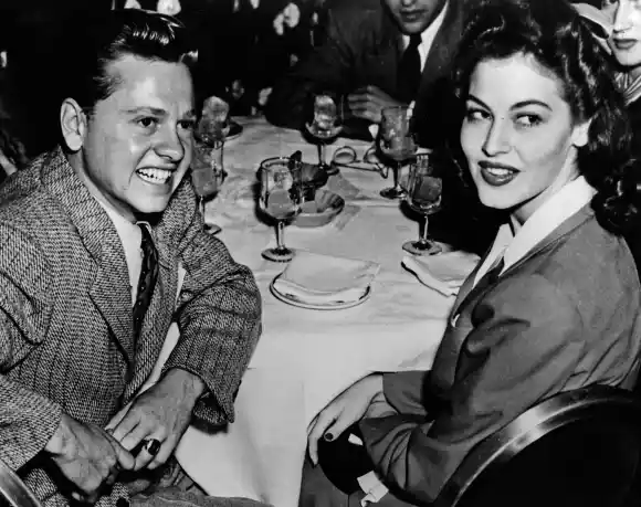 Mickey Rooney and Ava Gardner