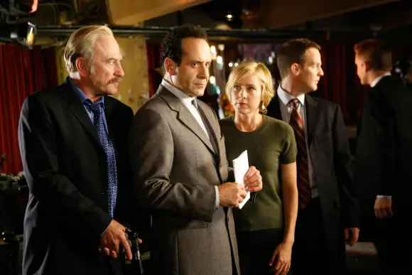 Ted Levine, Tony Shalhoub and Traylor Howard in 'Monk'