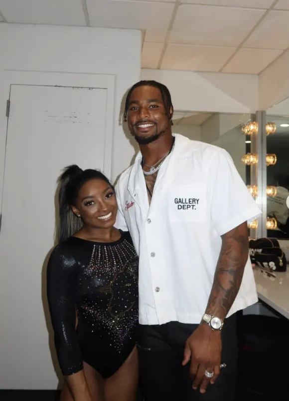 Simone Biles and Jonathan Owens