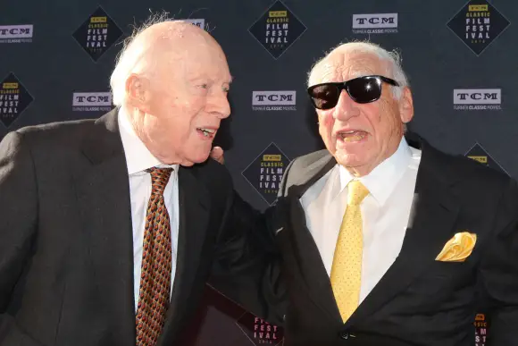 April 26, 2018, Los Angeles, California, USA: NORMAN LLOYD (L) and MEL BROOKS at the 2018 TCM Classic Film Festival - Op