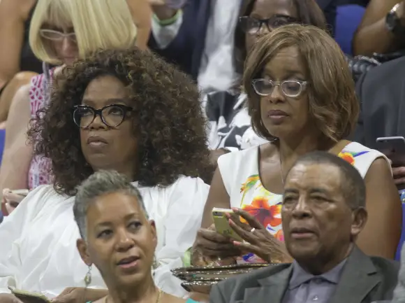 Sept 8 2015 Flushing Meadows New York U S Oprah Winfrey L Gayle King attend the match bet