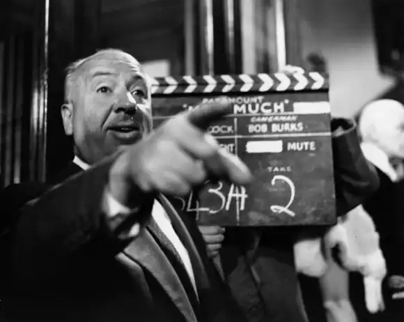 Alfred Hitchcock filming 'The Man Who Knew Too Much'