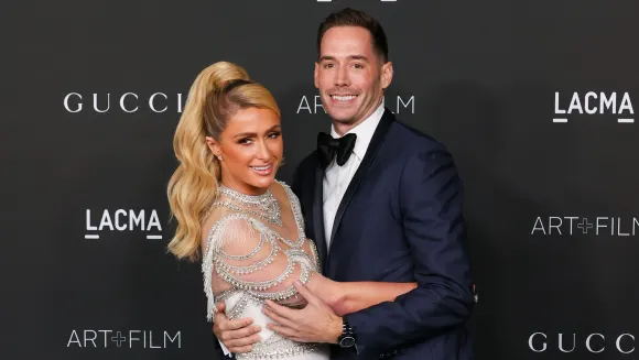 Paris Hilton and her husband Carter Reum together on the red carpet at an event in June 2021