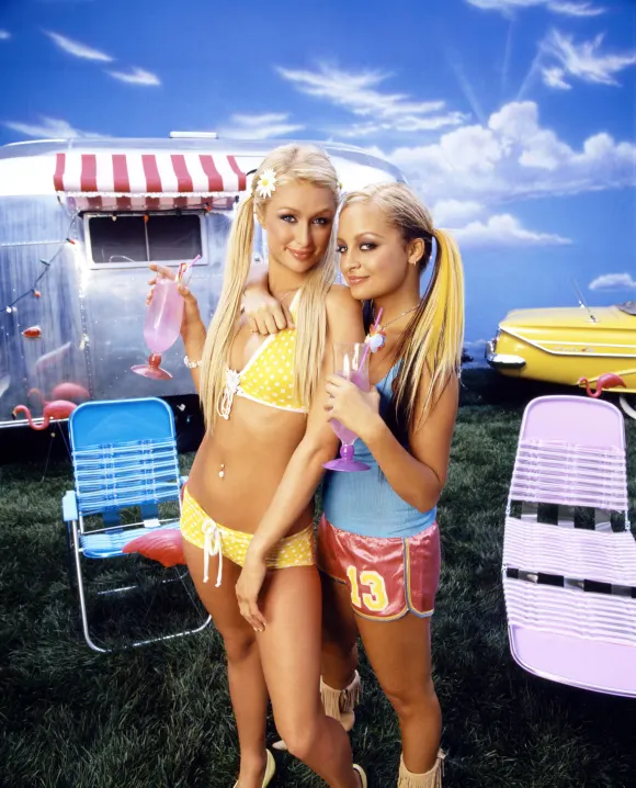 Paris Hilton and Nicole Richie for the second season of their show "The Simple Life" 2004