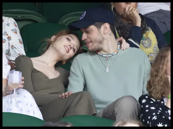 . 03/07/2021. London, United Kingdom. Bridgerton actress Phoebe Dynevor and boyfriend Pete Davidson on day six of the Wi