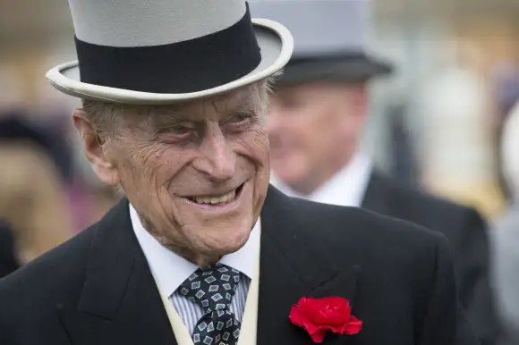 Prince Philip at a garden party at Buckingham Palace on May 16, 2017
