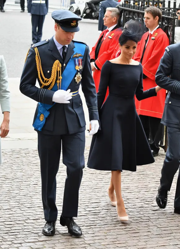 Prince William and Duchess Meghan at an event to mark the centennial of the RAF on July 10, 2018